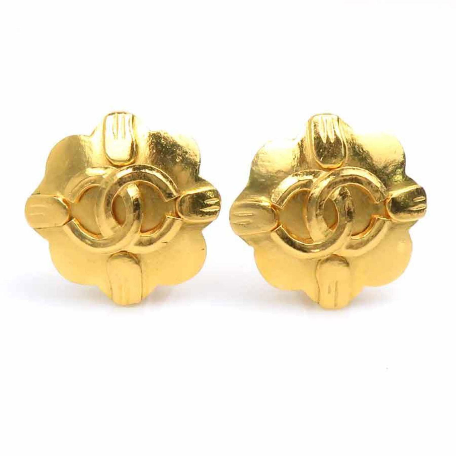 Chanel Metal Clip Earrings (1 of 5)