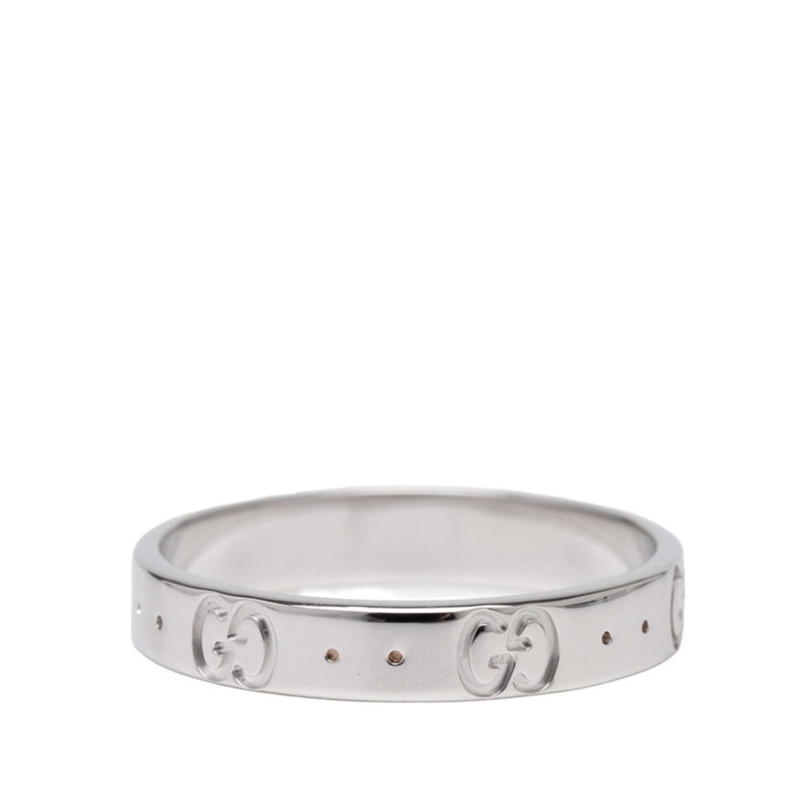 White Gold (18K) Gucci Band Ring (1 of 6)