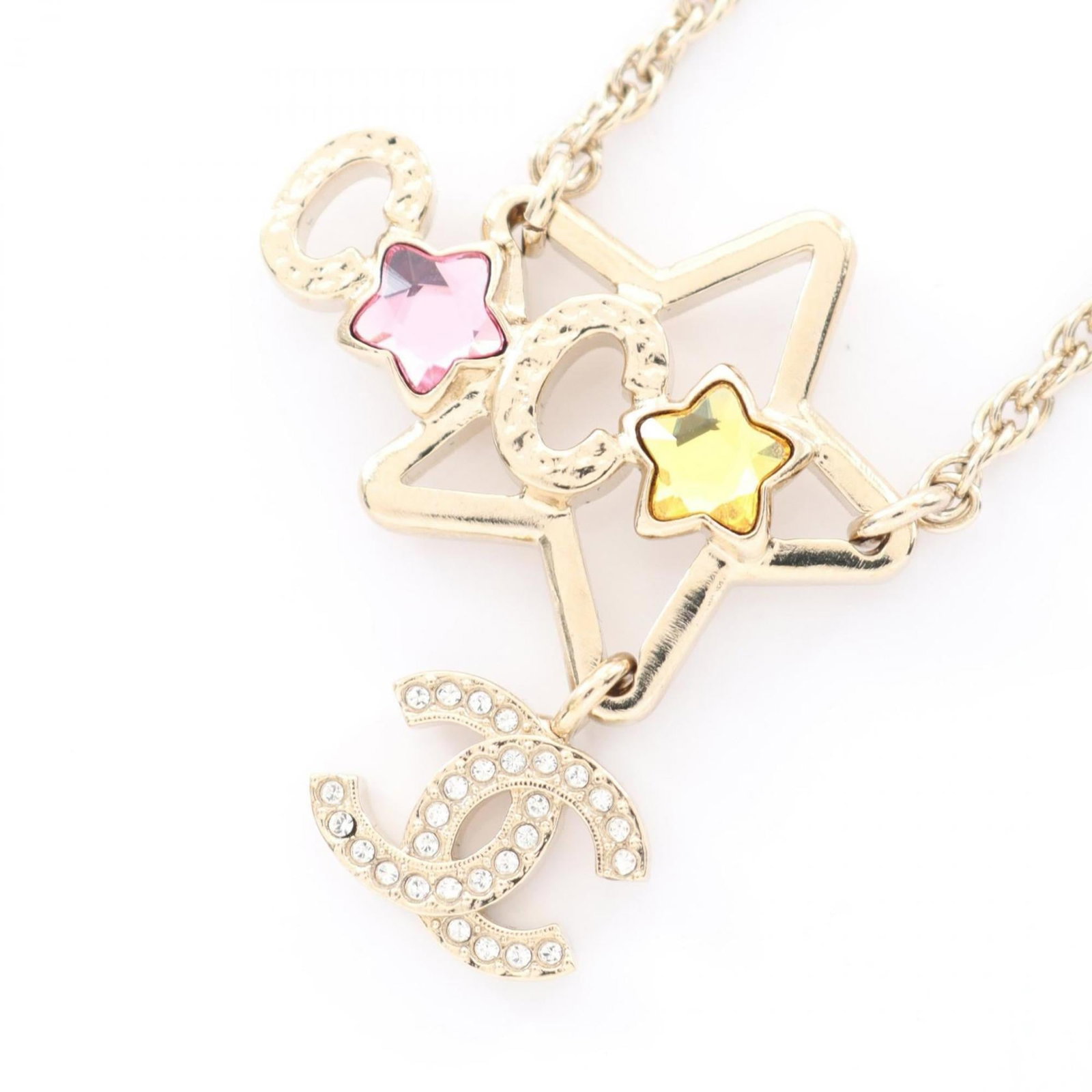 for Women - CHANEL Coco Mark Star Necklace with Gold-Plated Rhinestones - Multicolor (1 of 6)