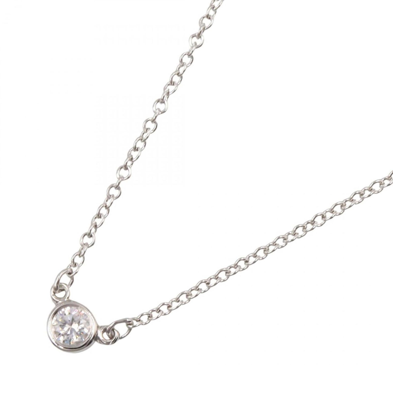 Silver and Clear - Tiffany & Co. By the Yard Necklace - Pt950 Platinum with Diamonds - Women's: Silver and Clear - Tiffany & Co. By the Yard Necklace - Pt950 Platinum with Diamonds - Women's This listing features Silver and Clear - Tiffany & Co. By the Yard Necklace - Pt950 Platinum with