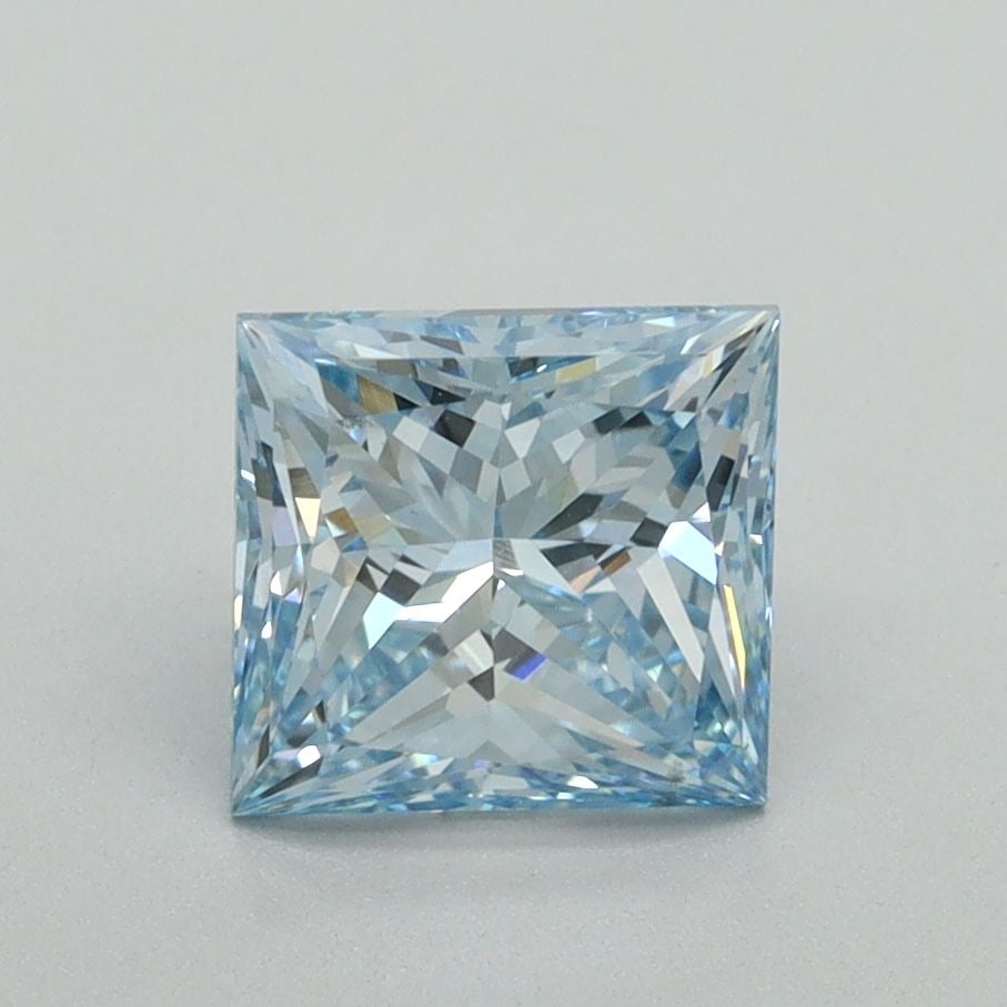 IGI Loose Lab Diamond 1.51ct Princess Fancy Intense Blue VS1: IGI Loose Lab Diamond 1.51ct Princess Fancy Intense Blue VS1 IGI certified 1.51ct princess fancy intense blue VS1 loose lab diamond, measuring 6.53L x 6.26W x 4.35H mm with excellent polish and symmet