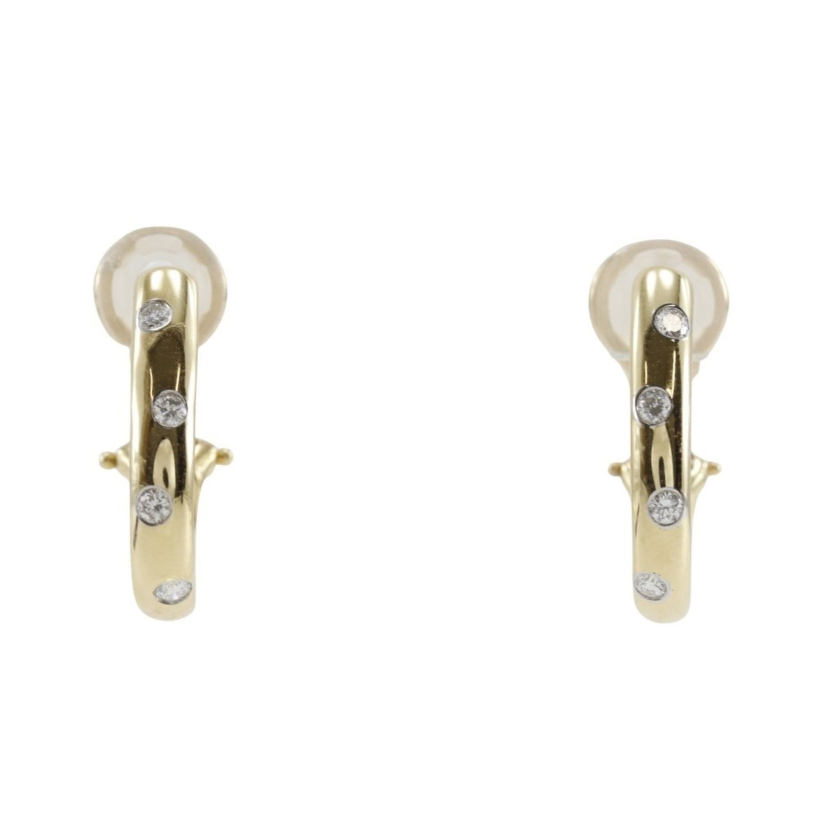 Tiffany Platinum 950 Clip Earrings, Yellow Gold 18K (1 of 7)