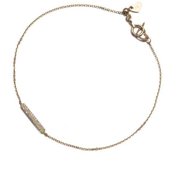 Ponte Vecchio Diamond Bracelet 0.05ct 18K Yellow Gold: Ponte Vecchio Diamond Bracelet 0.05ct 18K Yellow Gold This Ponte Vecchio bracelet, crafted in 18K yellow gold, features a natural diamond totaling 0.05 carats and originates from Japan. Item Specifics