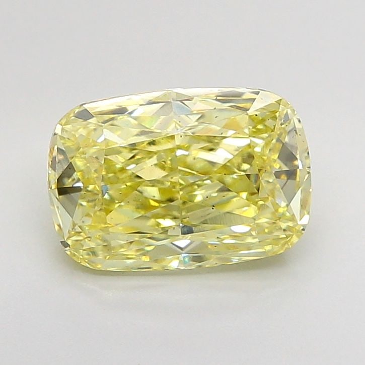 Loose Lab Diamond IGI Cushion Modified 3.08ct Fancy Intense Yellow VS2: Loose Lab Diamond IGI Cushion Modified 3.08ct Fancy Intense Yellow VS2 This loose lab-grown diamond, weighing 3.08ct and certified by IGI, features a Fancy Intense Yellow color and VS2 clarity with ex