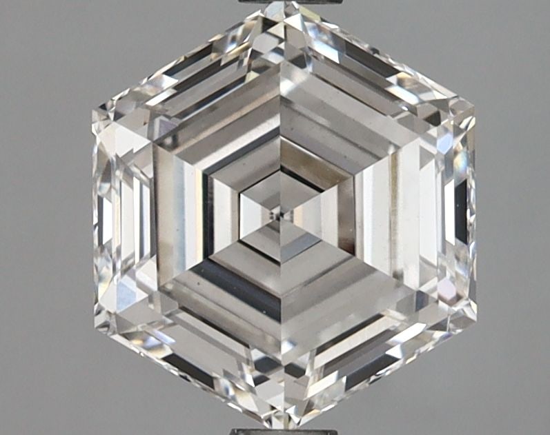 Loose Lab Diamond IGI Hexagonal 2.07ct F VVS2: Loose Lab Diamond IGI Hexagonal 2.07ct F VVS2 Loose lab-grown diamond weighing 2.07ct with a hexagonal cut, color F, and VVS2 clarity. Certified by IGI, it features excellent polish and symmetry with