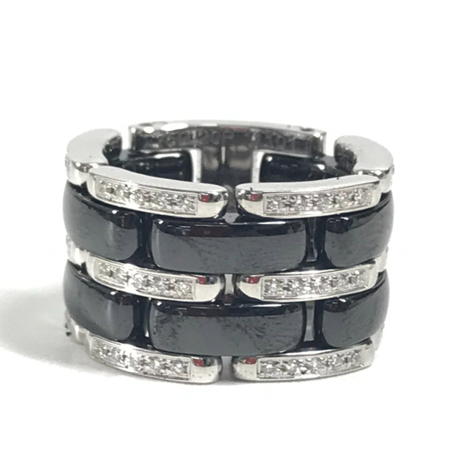 Chanel Ceramic Band Ring, 18K White Gold (1 of 13)