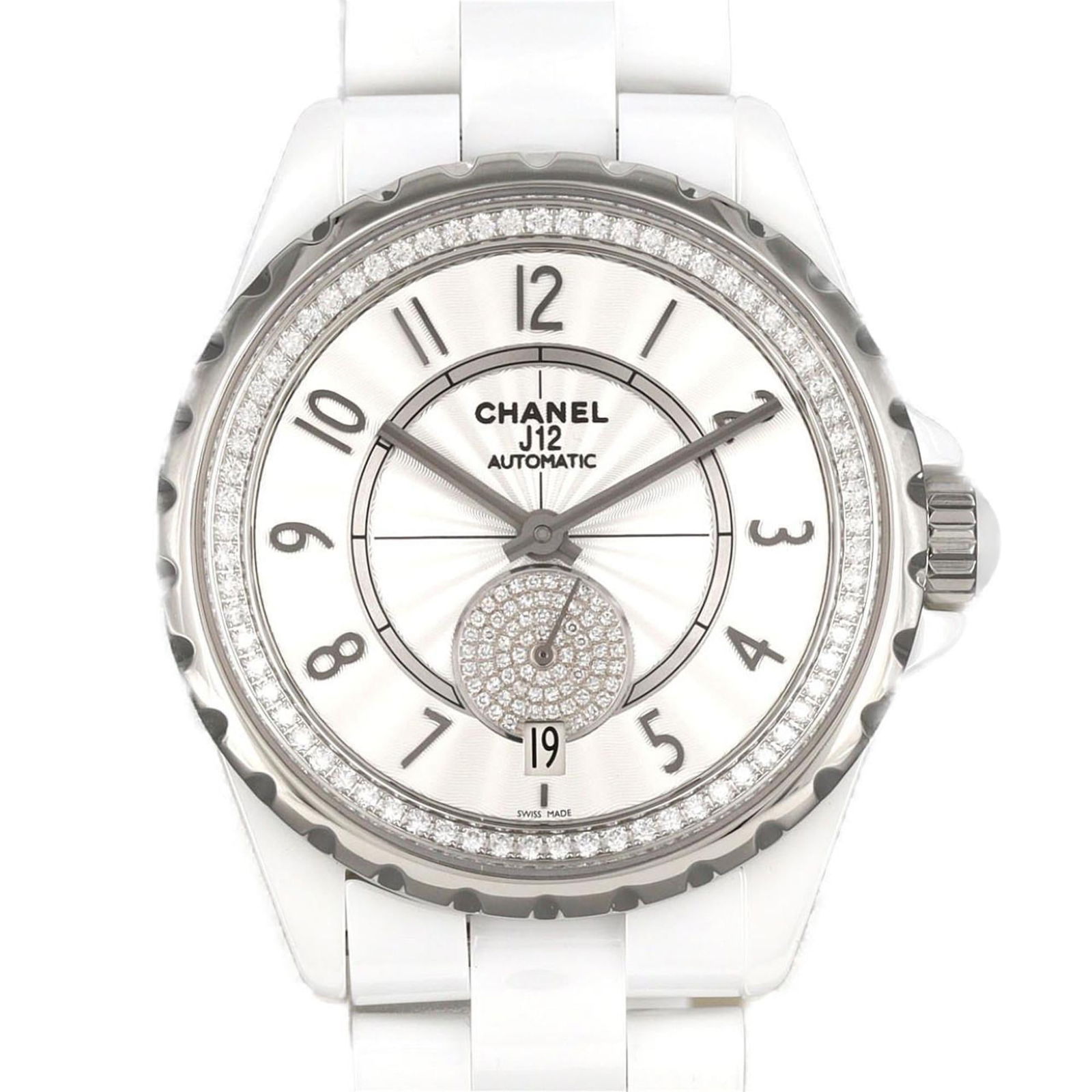 Wristwatch Chanel: Wristwatch Chanel Chanel Wristwatch for men in ceramic with a diamond dial, 36.5mm case diameter, wrist size of 19.5cm, in very good used condition. Item Specifics: Brand: Chanel Type: Wristwatch Gend