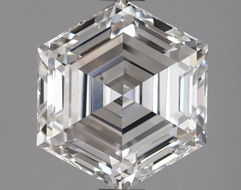 IGI 2.02ct E VS1 - Loose Lab Hexagonal Diamond: IGI 2.02ct E VS1 - Loose Lab Hexagonal Diamond Loose lab-grown hexagonal diamond weighing 2.02ct with E color and VS1 clarity, certified by IGI. It has very good polish and excellent symmetry with mea