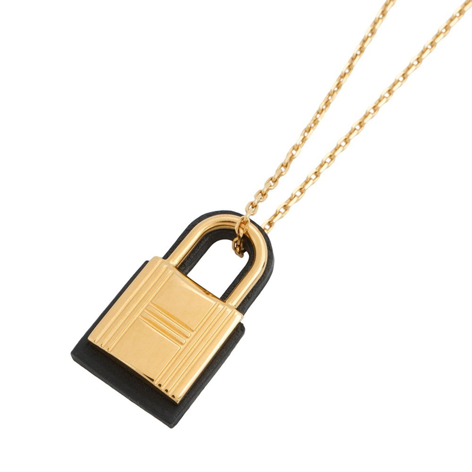 Hermes O'Kelly Pendant PM Necklace in Black Swift with Z Stamp (1 of 9)