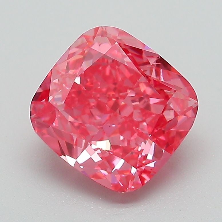 Loose Lab Diamond IGI Cushion Modified 2.02ct Fancy Vivid Pink VS2: Loose Lab Diamond IGI Cushion Modified 2.02ct Fancy Vivid Pink VS2 Loose Lab Diamond IGI Cushion Modified cut 2.02ct Fancy Vivid Pink VS2, certified by IGI, featuring excellent polish, good symmetry,
