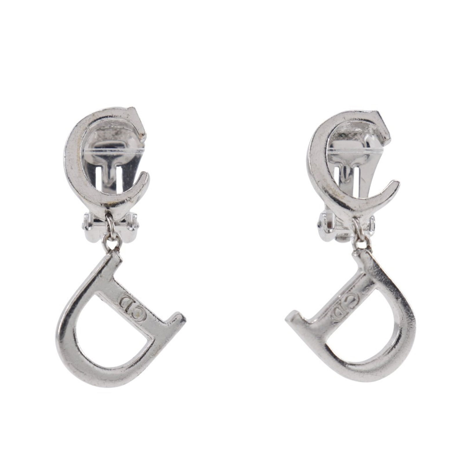 Metal Christian Dior Clip Earrings (1 of 11)