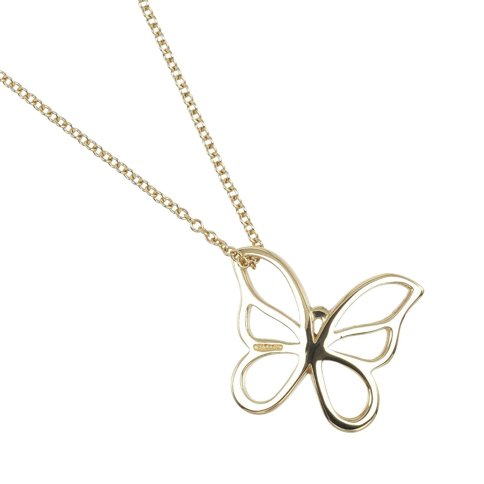 18K Yellow Gold Tiffany & Co. Butterfly Necklace, Approx. 3.6g (1 of 6)
