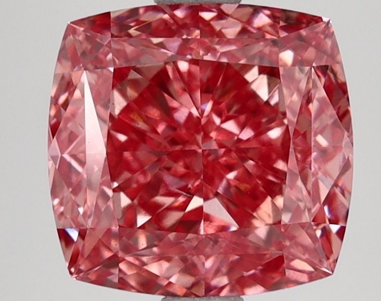 Loose Lab Diamond IGI Cushion Modified 3.01ct Fancy Vivid Pink VS2: Loose Lab Diamond IGI Cushion Modified 3.01ct Fancy Vivid Pink VS2 Loose lab-grown diamond weighing 3.01ct, with a fancy vivid pink color, VS2 clarity, and IGI certification; measures 8.3L x 8.03W x 4