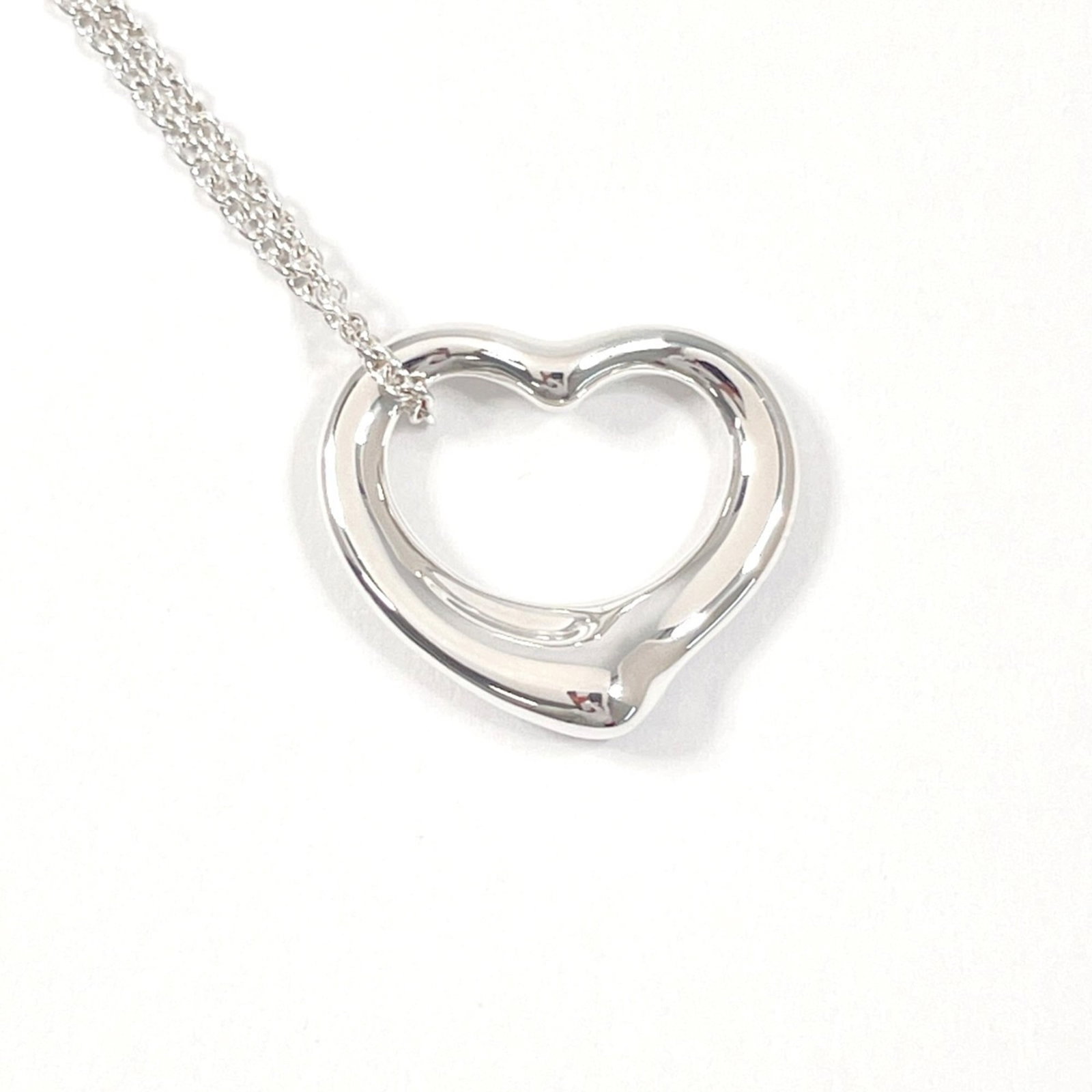 Tiffany & Co. Elsa Peretti Heart Necklace 925 Sterling Silver for Women (1 of 8)