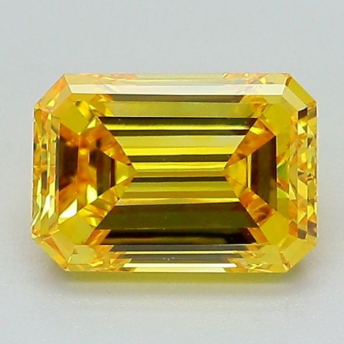 Loose Lab Diamond 1.51ct Fancy Vivid Yellow VS1 - IGI Emerald: Loose Lab Diamond 1.51ct Fancy Vivid Yellow VS1 - IGI Emerald Loose lab-grown diamond weighing 1.51ct with Fancy Vivid Yellow color and VS1 clarity, both polished and symmetrical excellent, certified