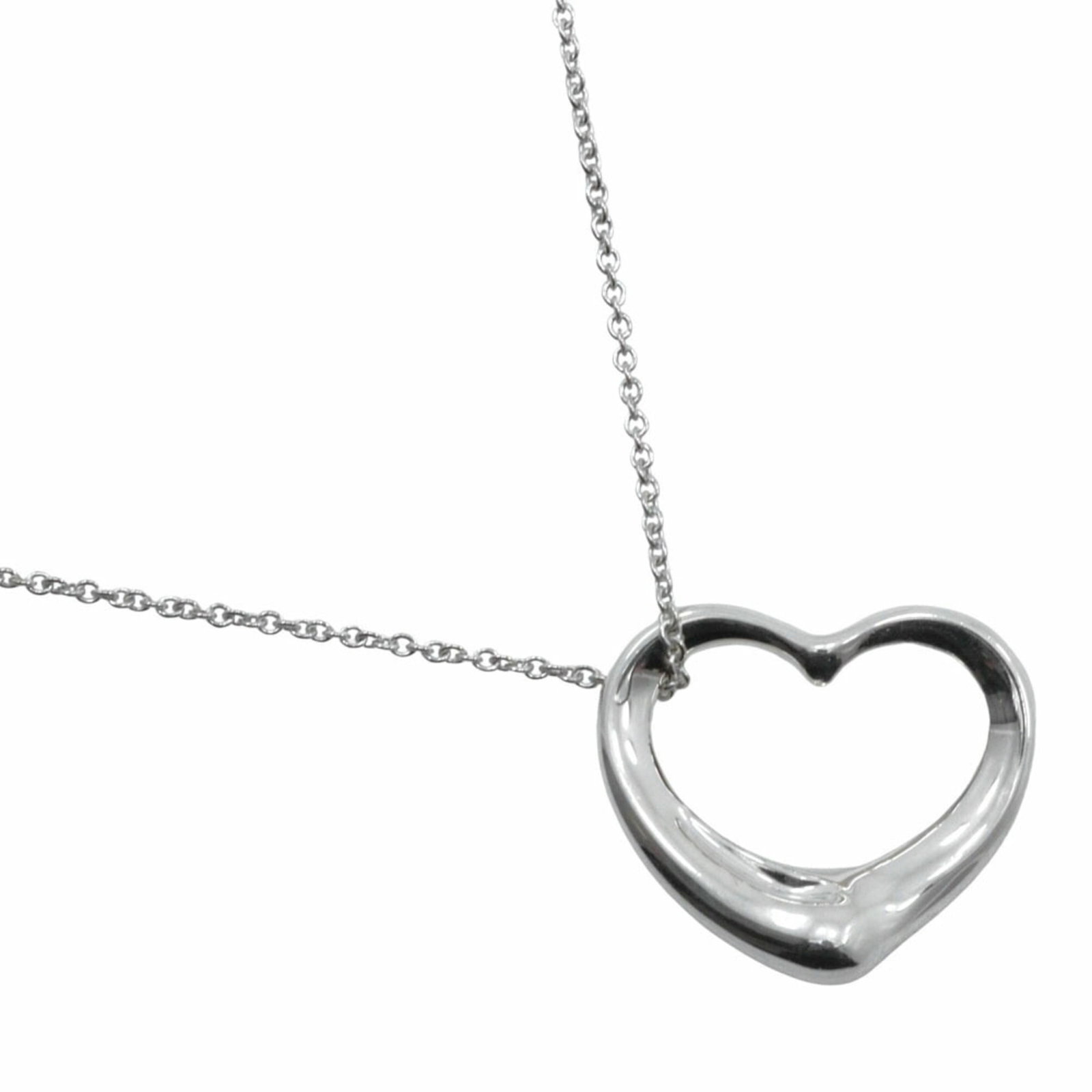 Women's - Tiffany & Co. Elsa Peretti Heart Necklace - 925 Sterling Silver - Approx. 9.9g - Open: Women's - Tiffany & Co. Elsa Peretti Heart Necklace - 925 Sterling Silver - Approx. 9.9g - Open Heart This listing features Women's - Tiffany & Co. Elsa Peretti Heart Necklace - 925 Sterling Silver -