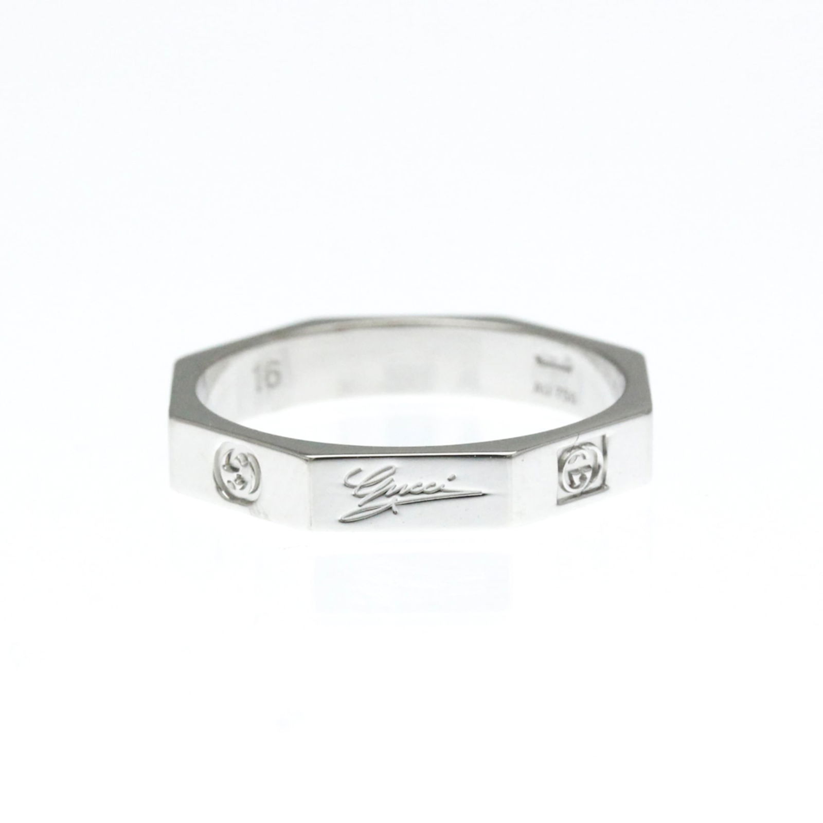 White Gold (18K) Gucci Band Ring (1 of 9)