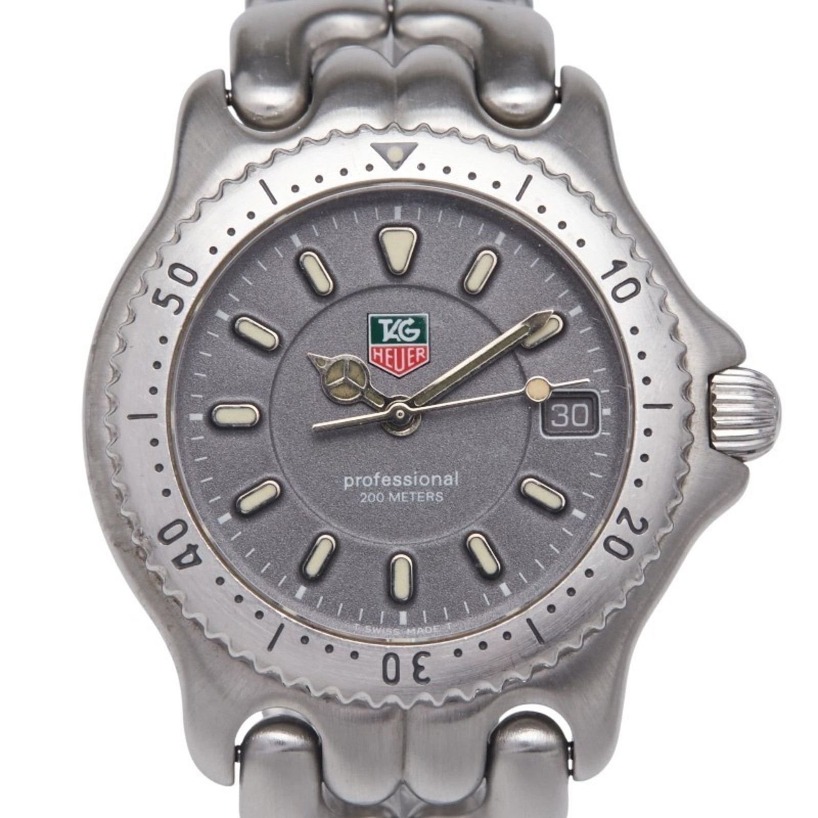 HEUER TAG Heuer Cell Watch WG1213-K0 Quartz Gray Dial Stainless Steel Boys' (1 of 7)