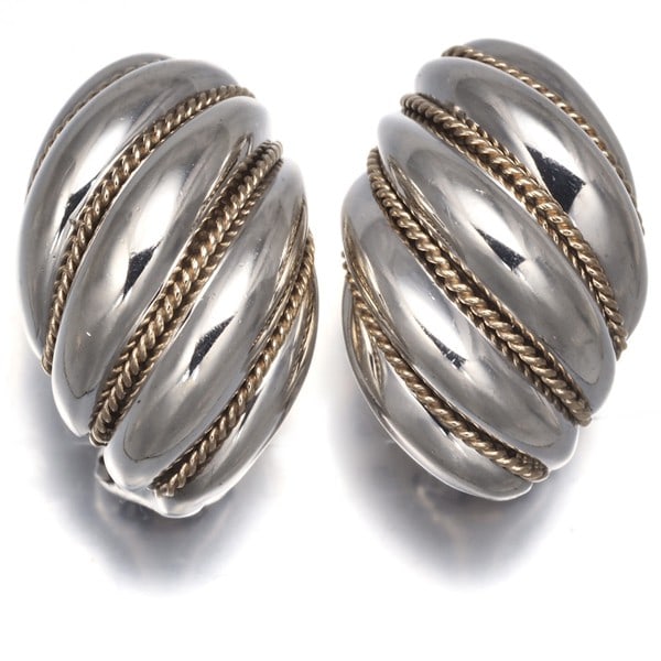 Silver Tiffany&Co. Earrings Twist 925 Sterling (1 of 6)