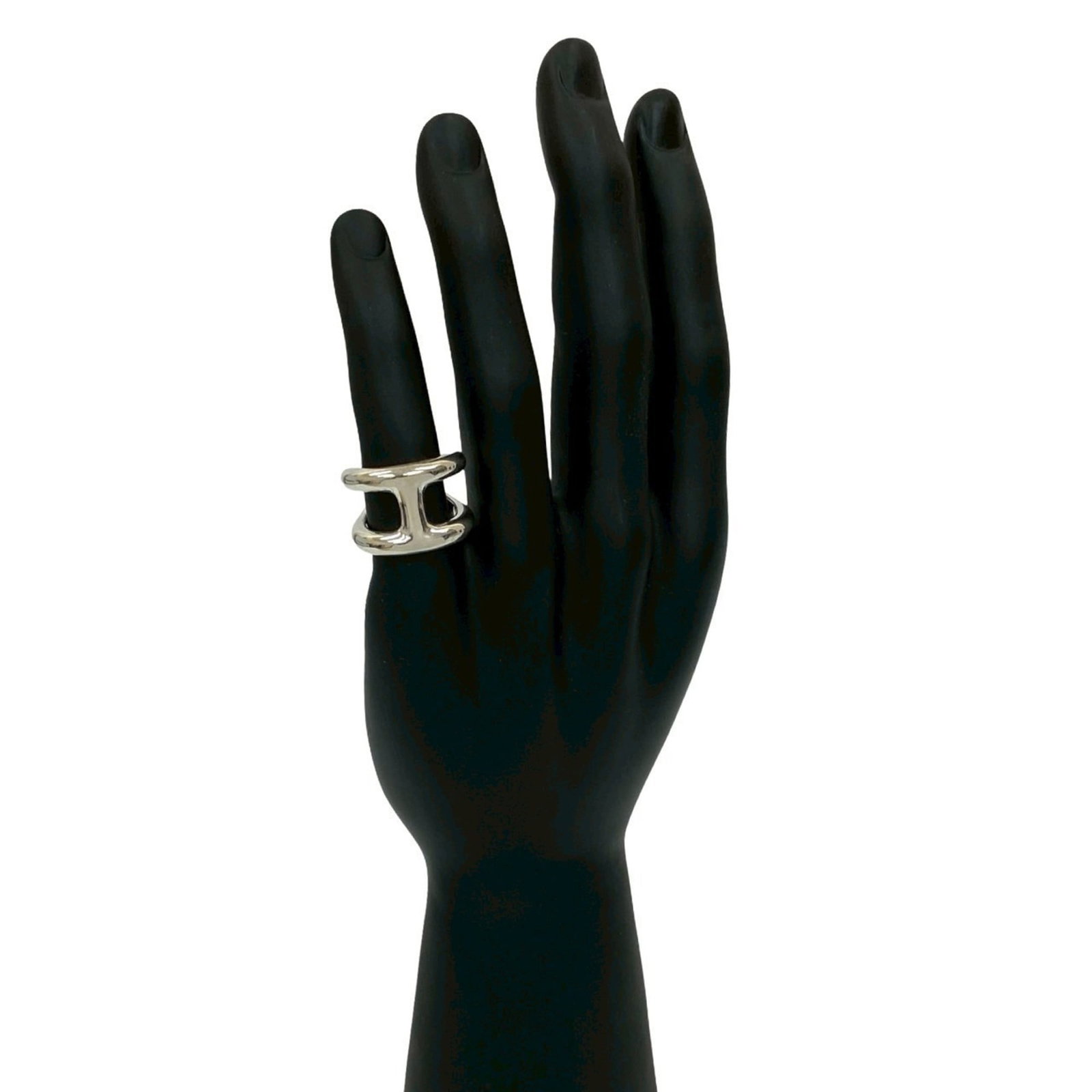 Hermes Silver 925 Band Ring (1 of 6)