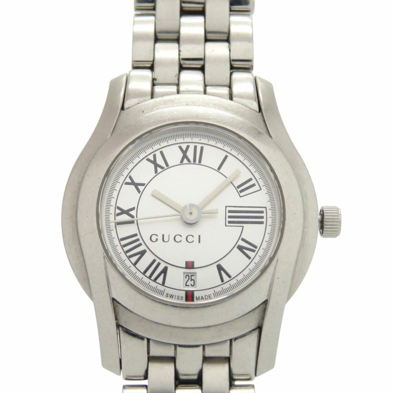 1761GUCCI Gucci 5500L Stainless Steel Silver Quartz Watch (1 of 10)