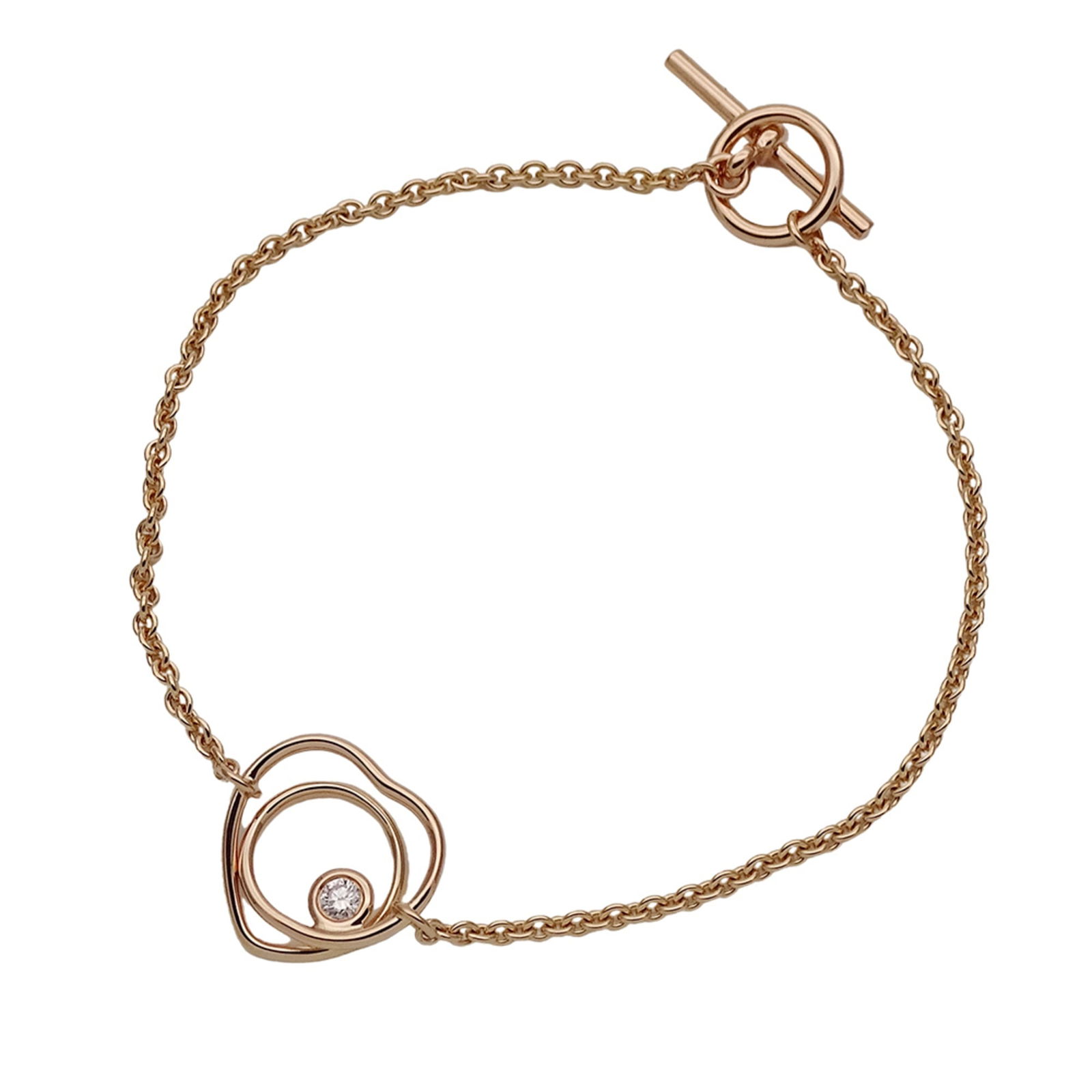 Hermes 18K Pink Gold Charm Bracelet (1 of 7)