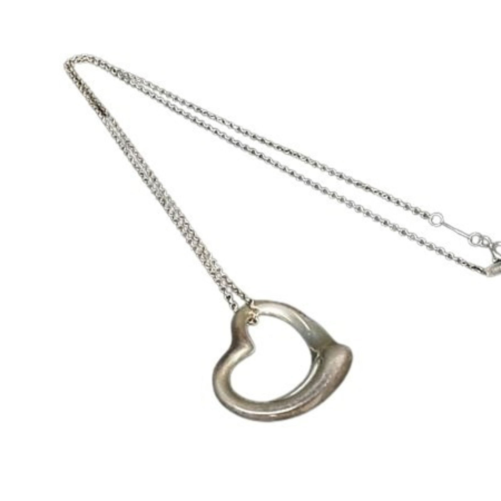 Silver SV925 Women's Big - TIFFANY & Co. Elsa Peretti Heart Necklace (1 of 3)