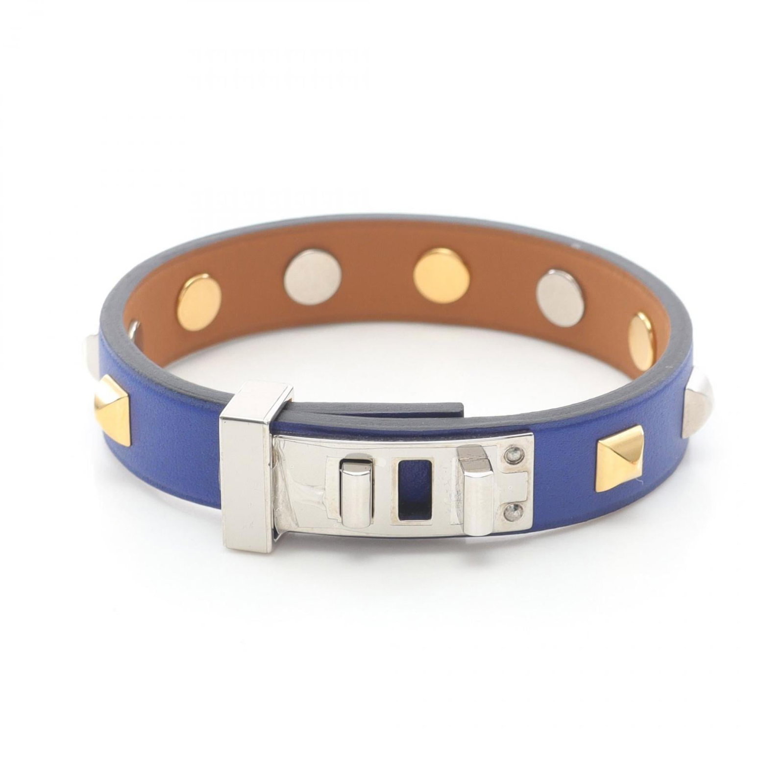 Leather and Stainless Steel Hermes Charm Bracelet (1 of 8)
