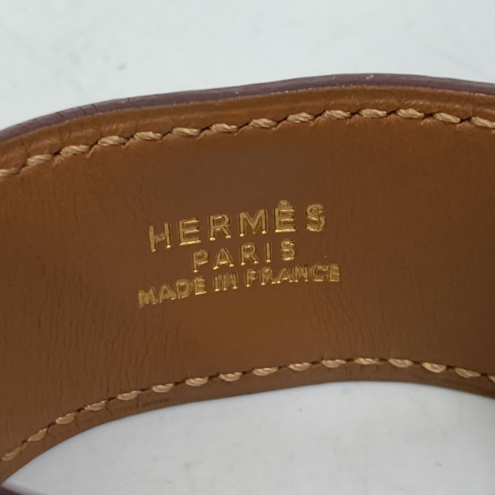 Leather - Hermes Bangle Gold Plating - 6