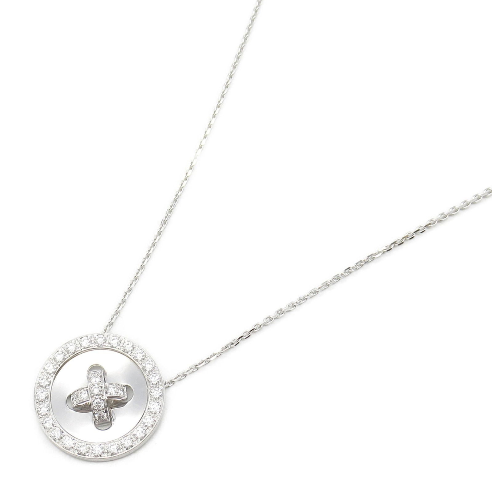 for Women - Van Cleef & Arpels Boutonniere Necklace - 18K White Gold with Diamonds - Clear: for Women - Van Cleef & Arpels Boutonniere Necklace - 18K White Gold with Diamonds - Clear This listing features for Women - Van Cleef & Arpels Boutonniere Necklace - 18K White Gold with Diamonds -