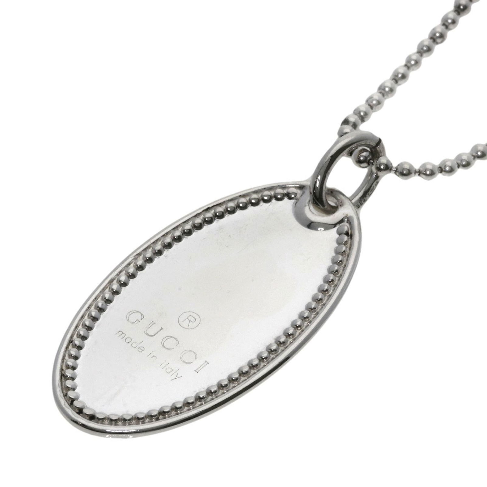 Women's GUCCI Plate Necklace Silver: Women's GUCCI Plate Necklace Silver This listing features Women's GUCCI Plate Necklace Silver. Item specifics are provided below. Item Specifics: Brand: Gucci Necklace Type: Necklace Gender: Women Mat