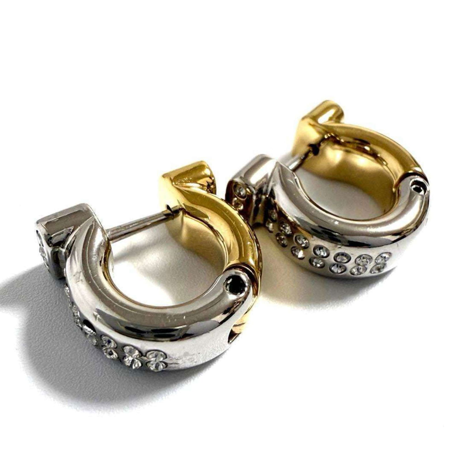 Rhinestone - Salvatore Ferragamo Hoop Earrings Metal: Rhinestone - Salvatore Ferragamo Hoop Earrings Metal This listing features Rhinestone - Salvatore Ferragamo Hoop Earrings Metal. Item specifics are provided below. Item Specifics: Brand: Salvatore Fer