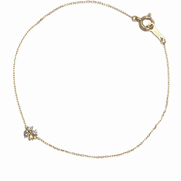 Gold Ahkah Bracelet Diamond Clover 18K 750 Yellow (1 of 5)
