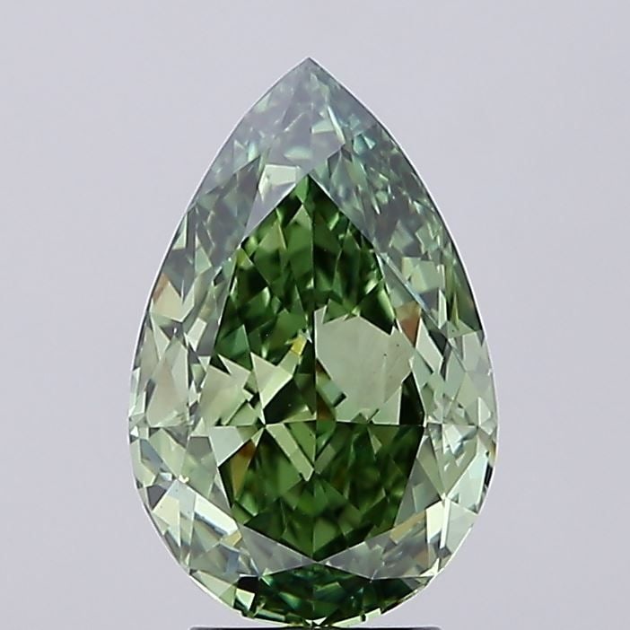 Loose Lab Diamond - IGI Pear 4.11ct Fancy Vivid Green VVS2 (1 of 1)
