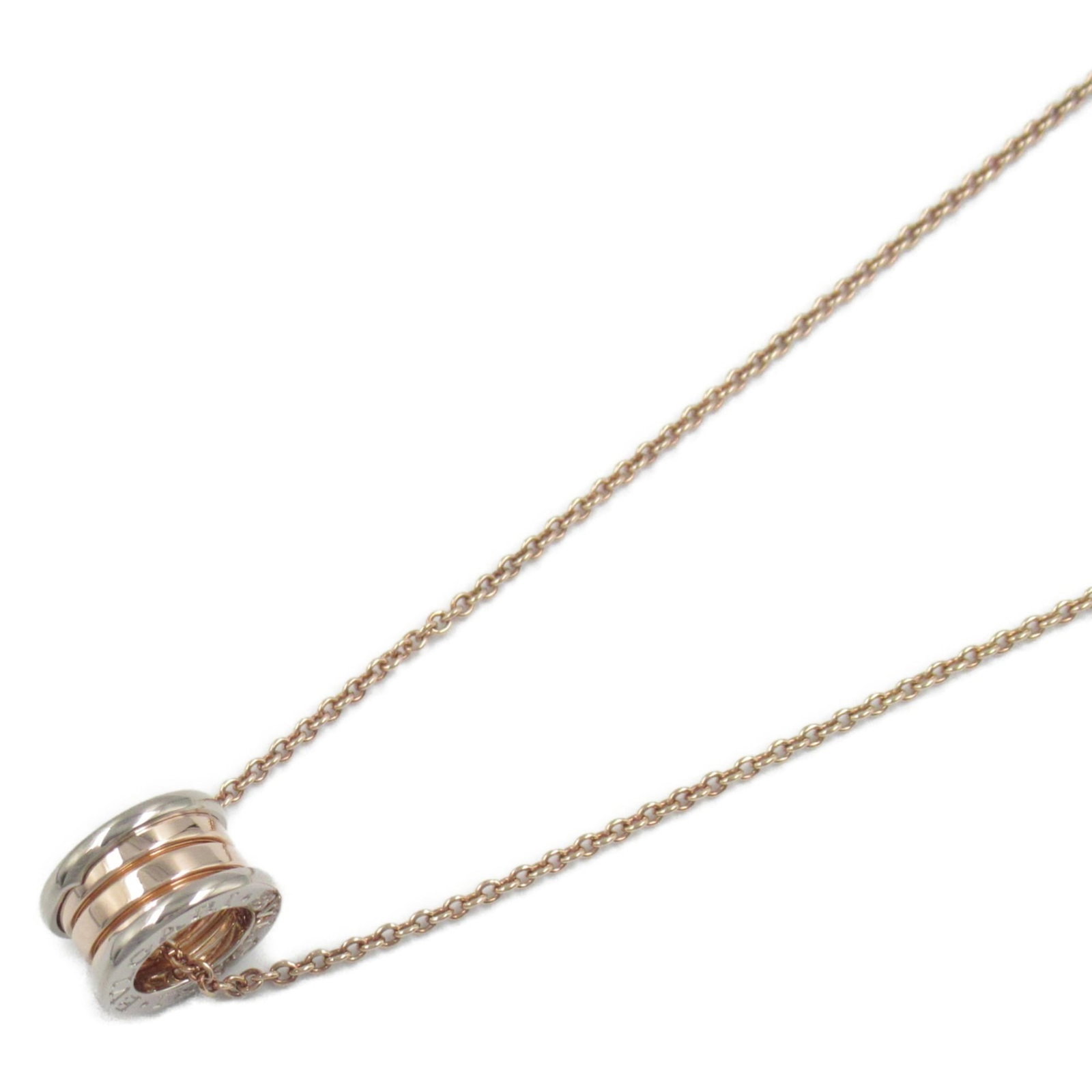 Silver BVLGARI B-zero1 Perfect Mistake Necklace 18KPG (pink gold) 18KWG (white Men's Women's Gold (1 of 9)