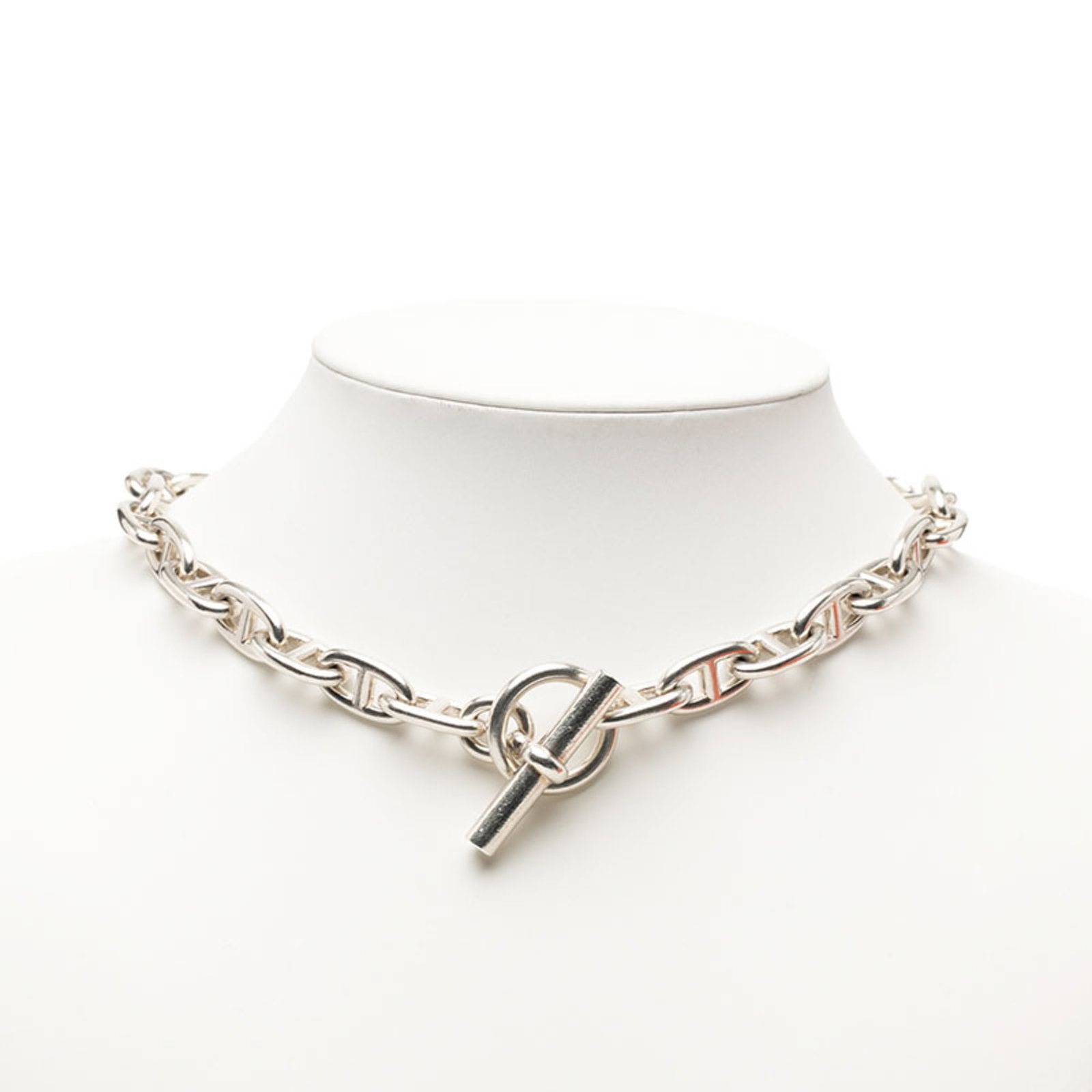 Hermes Chaine d'Ancre GM 29-link necklace/ choker SV925 silver for women (1 of 6)