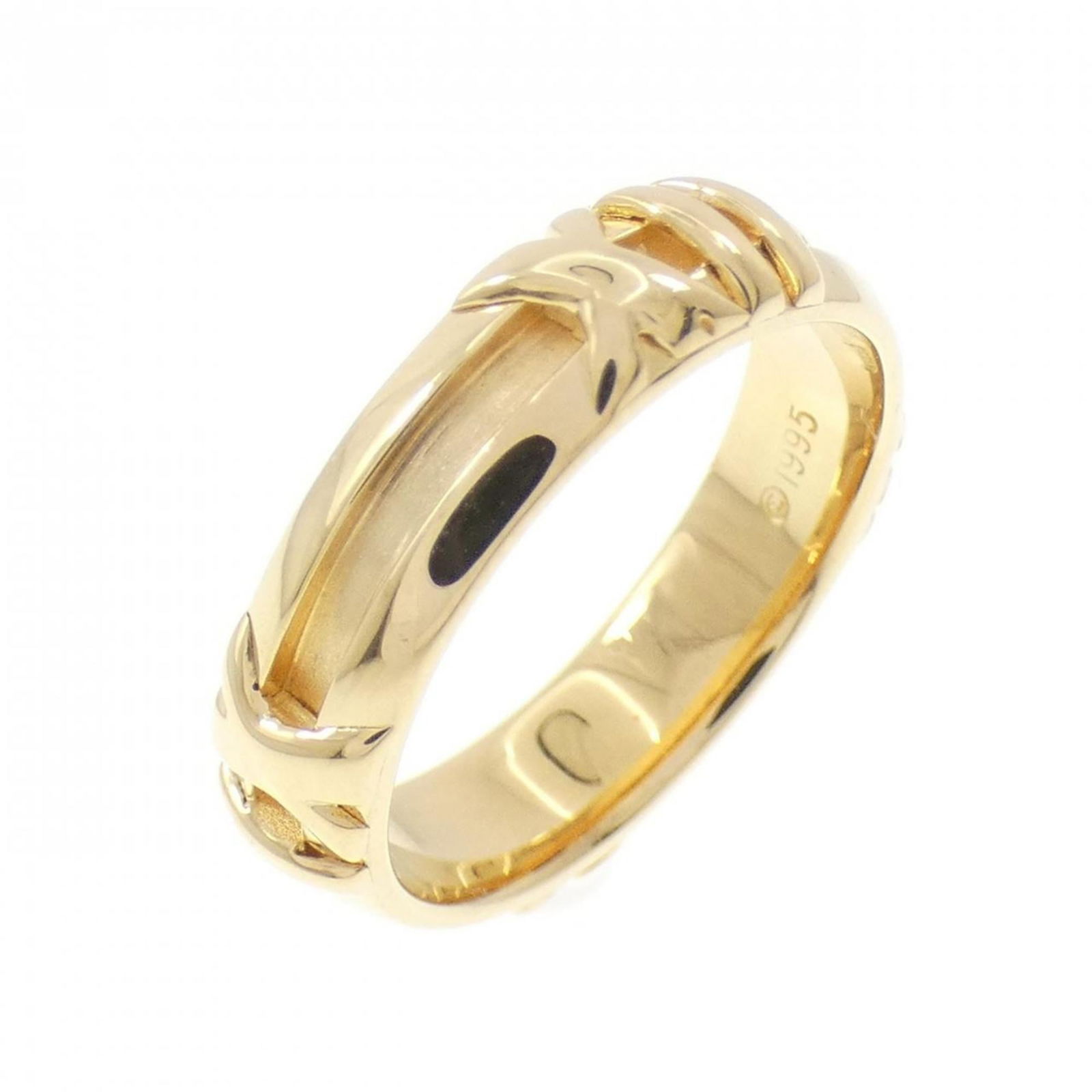 Tiffany 18K Yellow Gold Band Ring: Tiffany 18K Yellow Gold Band Ring Tiffany 18K yellow gold band ring for women, US size 4, 4.4 mm wide, weighing 4.1 g, in very good used condition with minor signs of wear. Item Specifics: Brand: