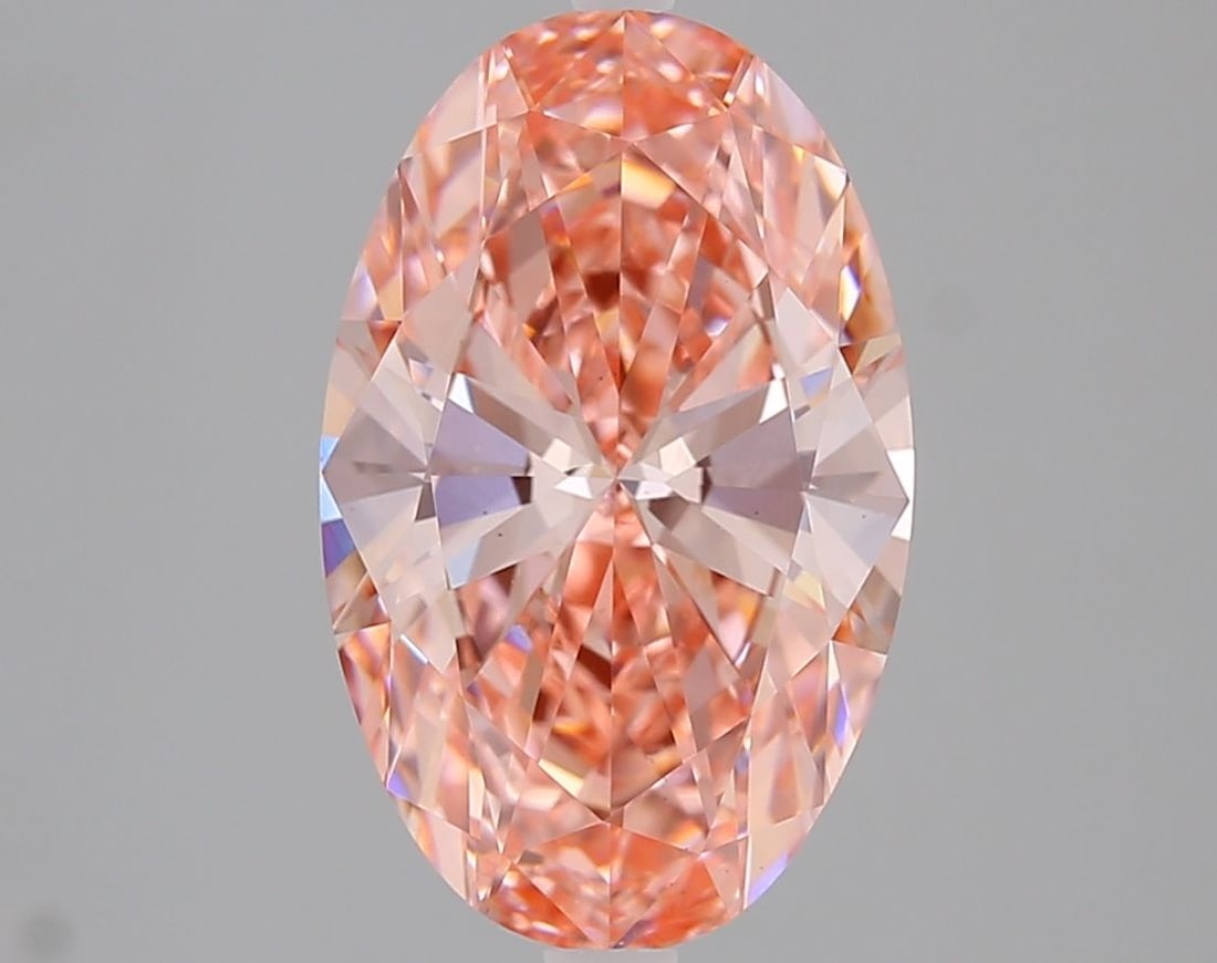 Loose Lab Diamond IGI Oval 3.0ct Fancy Vivid Pink VS2: Loose Lab Diamond IGI Oval 3.0ct Fancy Vivid Pink VS2 Loose lab-grown diamond, IGI certified, weighing 3.0ct with fancy vivid pink color and clarity VS2; includes excellent polish and symmetry. Item