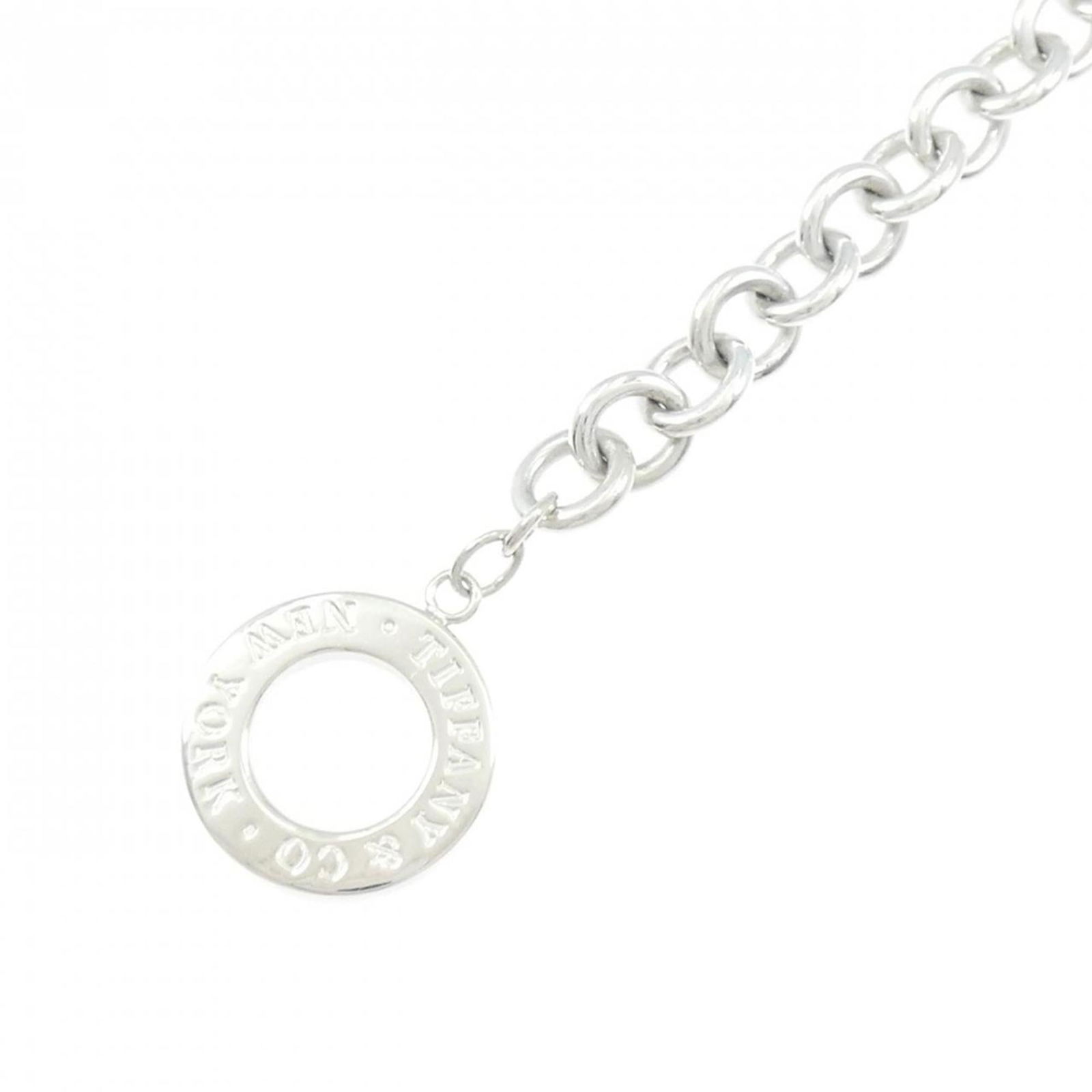 Silver 925 Tiffany Charm Bracelet: Silver 925 Tiffany Charm Bracelet Tiffany charm bracelet made from silver 925, designed for women, with a length of 19cm (7.48''). Condition is used, described as like new with minimal signs of wear.