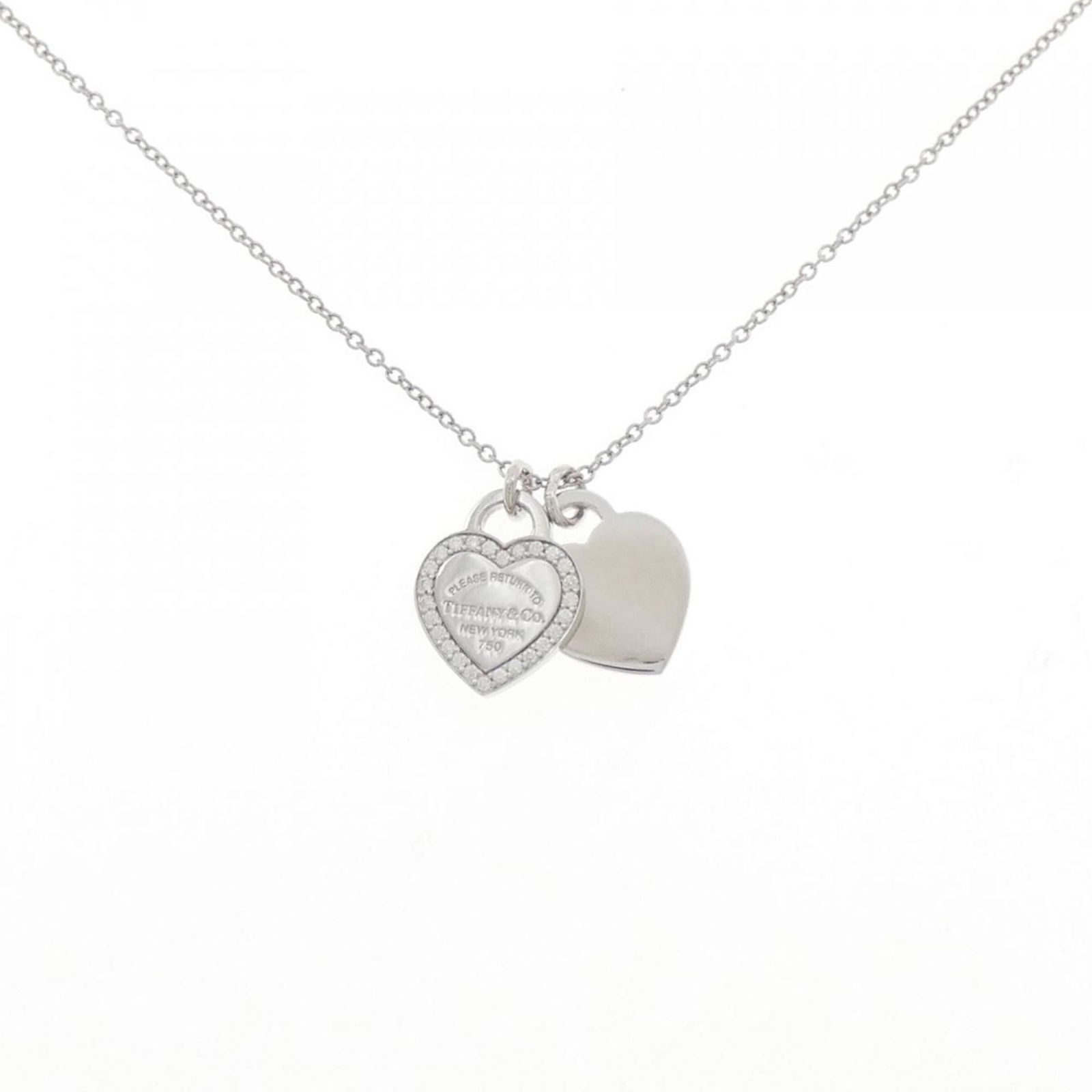 Tiffany Mini Necklace Return to Double Heart Tag (1 of 6)