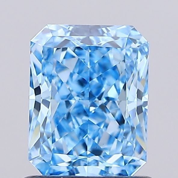 Loose Lab Diamond IGI Radiant 1.22ct Fancy Vivid Blue VVS2: Loose Lab Diamond IGI Radiant 1.22ct Fancy Vivid Blue VVS2 Loose lab-grown diamond weighing 1.22ct, shaped as a radiant with Fancy Vivid Blue color and VVS2 clarity. IGI certified, with excellent poli