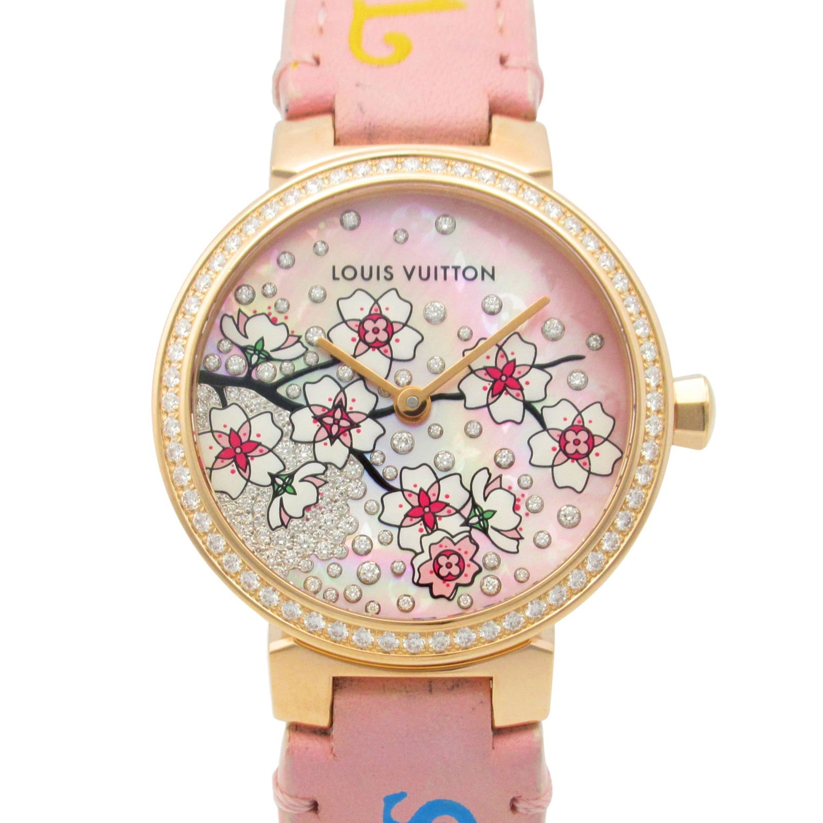 Wristwatch Louis Vuitton: Wristwatch Louis Vuitton Louis Vuitton Wristwatch for women, featuring an 18K pink gold case and leather band, in very good used condition, with a case diameter of 28mm. Item Specifics: Brand: Louis V