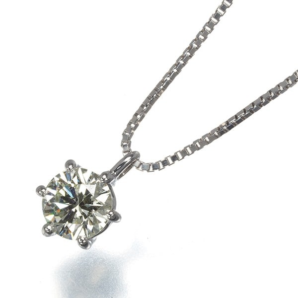 Tasaki 0.52ct Diamond Solitaire Necklace in 900 850 Platinum (1 of 4)