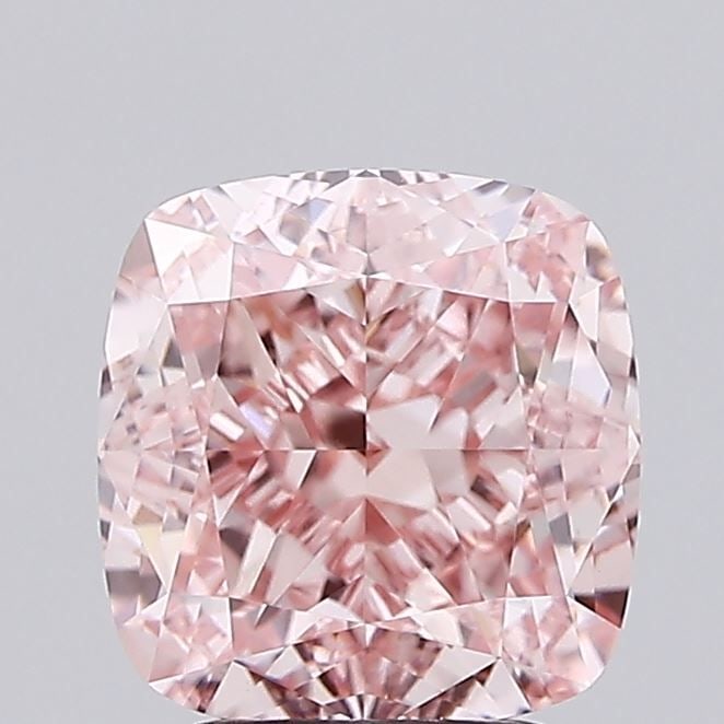 Loose Lab Diamond 3.24ct Fancy Intense Pink VVS2 - IGI Cushion Modified: Loose Lab Diamond 3.24ct Fancy Intense Pink VVS2 - IGI Cushion Modified This Loose Lab Diamond weighs 3.24ct, features a Fancy Intense Pink color and VVS2 clarity, certified by IGI, with measurements