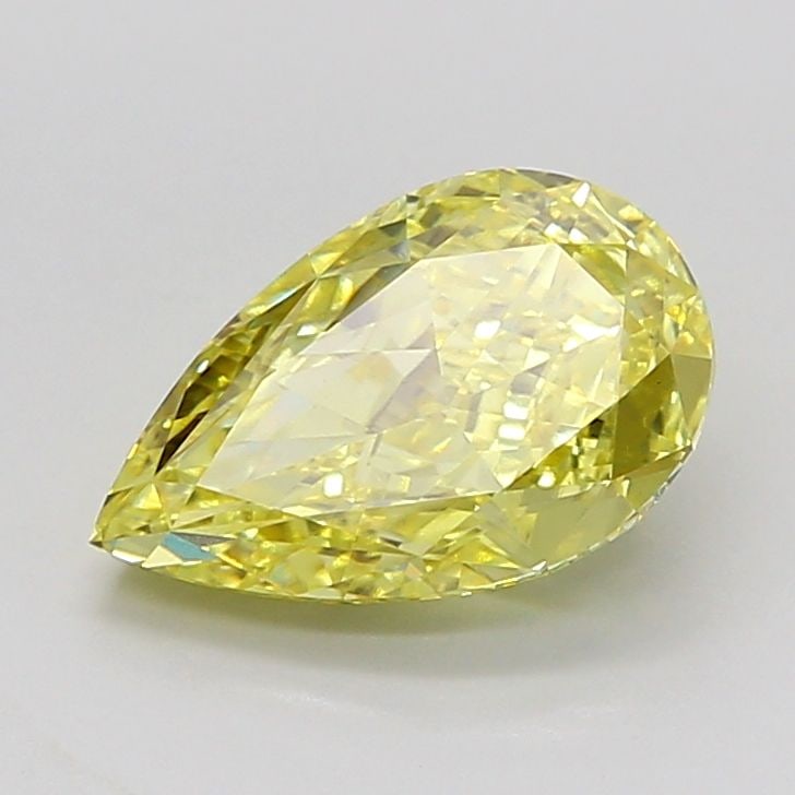 IGI Loose Lab Diamond Pear 2.04ct Fancy Intense Yellow VS1: IGI Loose Lab Diamond Pear 2.04ct Fancy Intense Yellow VS1 IGI certified loose lab-grown diamond, 2.04ct, Fancy Intense Yellow, VS1 clarity, with excellent polish and symmetry, measuring 10.45L x