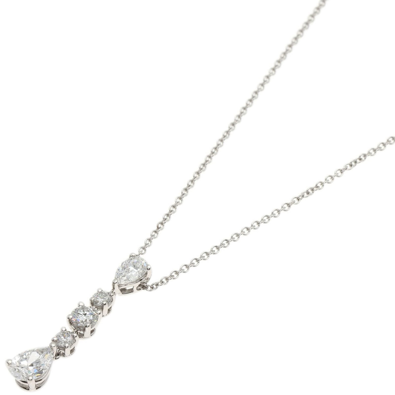 Tiffany & Co. Swing Drop Pear-Shaped Diamond Necklace in Platinum PT950 (1 of 6)