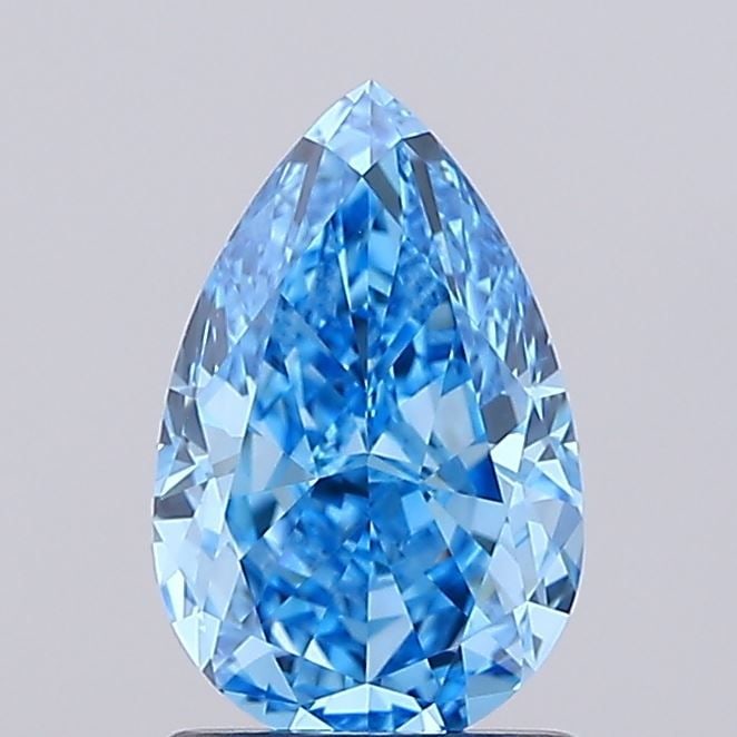 Loose Lab Diamond IGI Pear 1.54ct Fancy Vivid Blue VVS2: Loose Lab Diamond IGI Pear 1.54ct Fancy Vivid Blue VVS2 This 1.54ct Loose Lab Diamond is a Pear cut with a Fancy Vivid Blue color and VVS2 clarity, certified by IGI. Item Specifics: Source: This Is A