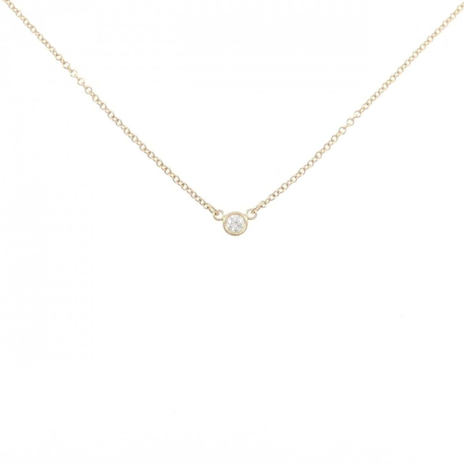 Tiffany Necklace By the Yard: Tiffany Necklace By the Yard Tiffany Necklace By the Yard made of 18K yellow gold, suitable for women with a neck circumference of 41 cm, and pendant size of 3.3mm; condition is used with traces of