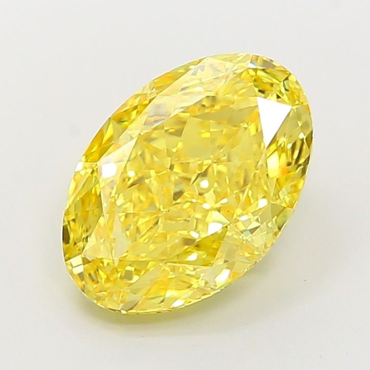 Loose Lab Diamond IGI Oval 4.53ct Fancy Vivid Yellow VS1: Loose Lab Diamond IGI Oval 4.53ct Fancy Vivid Yellow VS1 Loose Lab Diamond IGI Oval weighing 4.53ct with Fancy Vivid Yellow color and clarity VS1, featuring excellent polish and symmetry,