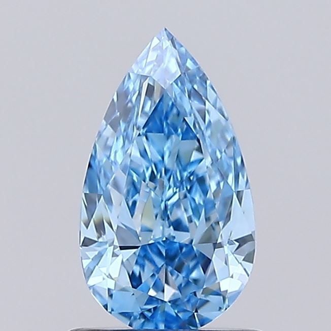 Loose Lab Diamond 1.03ct Pear Fancy Vivid Blue VS1 - IGI: Loose Lab Diamond 1.03ct Pear Fancy Vivid Blue VS1 - IGI Loose Lab Diamond weighing 1.03ct, pear cut, color Fancy Vivid Blue, clarity VS1, certified by IGI, with excellent polish and symmetry. Item Sp